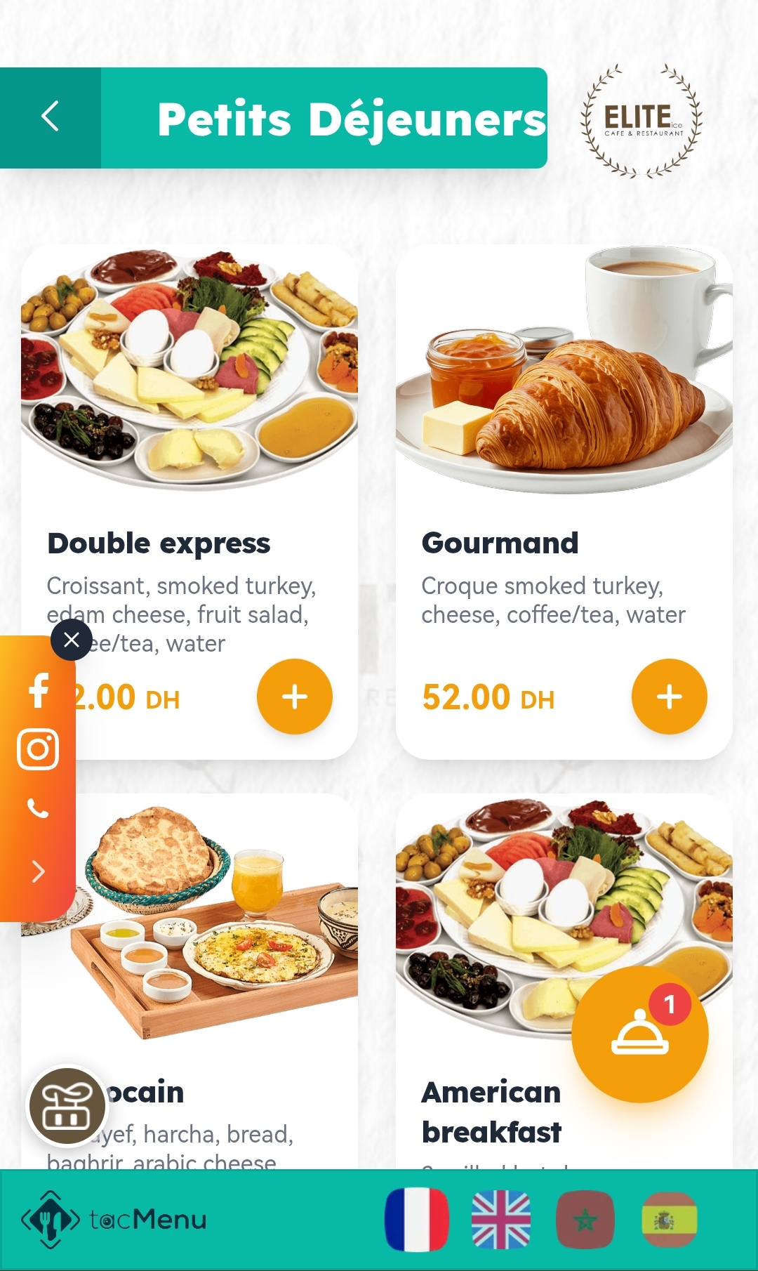 tacMenu digital menu